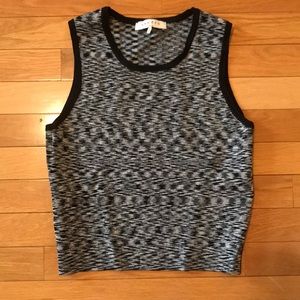 Sandro Sleeveless Black and White Top